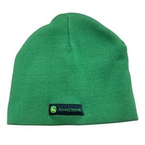 John Deere Green Knit Hat Black Label Classic Logo‎ 100% Cotton Soft Warm Beanie